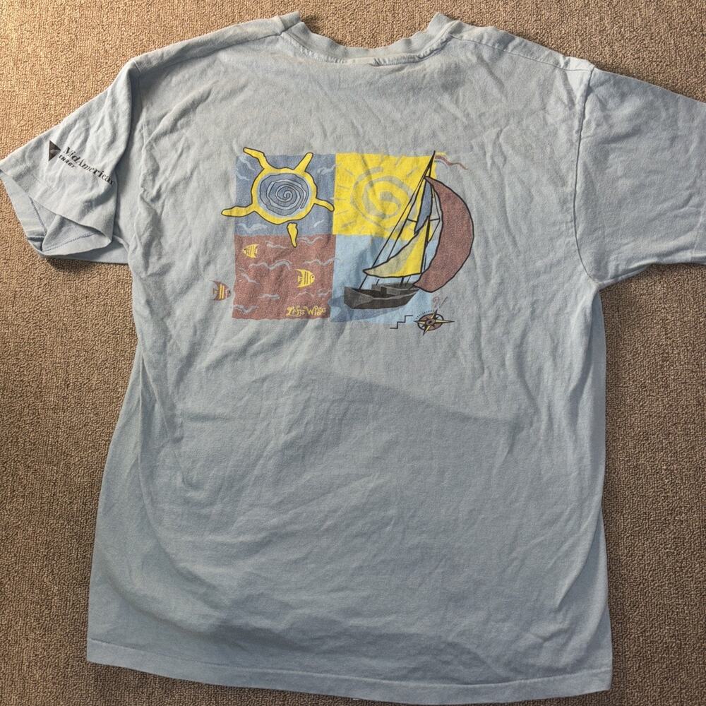 Life Wise Vintage T-shirt Mid American Energy Blue Size XL
